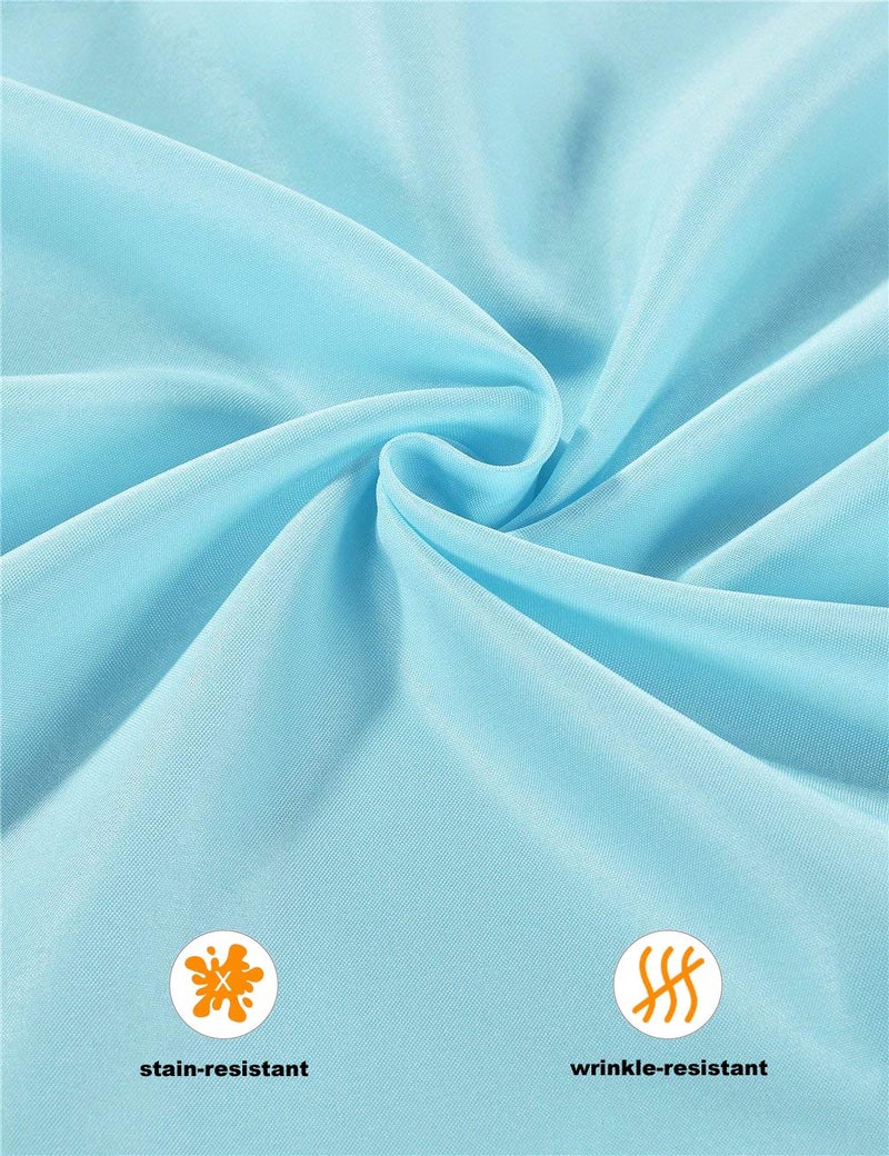 Cieltown Light Blue Cloth Napkins 1-Dozen, Solid Washable Fabric Napkins Set of 12, Perfect for Weddings, Parties, Holiday Dinner (17 x 17-Inch, Baby Blue) - Image 3